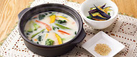 豆乳スープごはん～1日に必要な緑黄色野菜2/3使用（選べる小鉢つき）